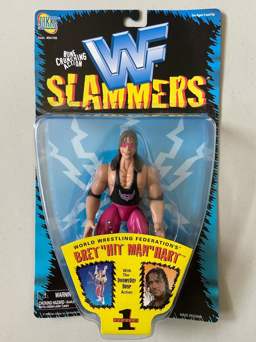 WWF Jakks Pacific BCA Slammers Series BRET HITMAN HART WWF Jakks Pacific BCA Slammers Series BRET HITMAN HART