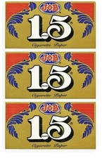3x JOB Gold 1 1/2 1.5 Rolling Papers 3 Booklets (24 Paper Each)