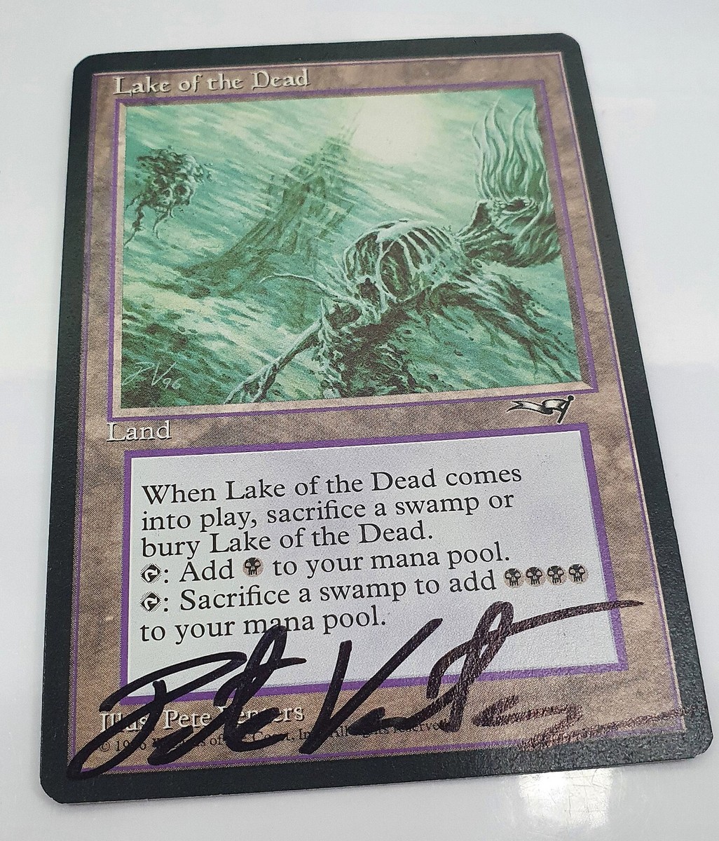 MTG SIGNED Lake of the Dead - Alliances Magic the Gathering MTG SIGNED Lake of the Dead - Alliances Magic the Gathering