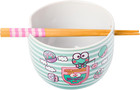 New ListingSanrio Hello Kitty and Friends Keroppi Fishing Green Stripes Ceramic Ramen Noodl