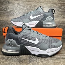 Nike Men's Air Max Alpha Trainer 5 Gray White Gym Workout Lifting Shoes Sneakers