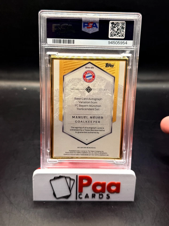 Topps FC Bayern Transcendent Gold OnCard Auto PSA 9 / 10 - Manuel Neuer /10 - Bild 2 von 2