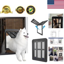 Magnetic Dog Screen Door - 11.2x14.4 Inch Lockable Flap for Easy Pet Access