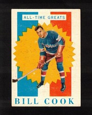 1960-61 BILL COOK ATG #10 VG-EX Topps NY Rangers HALL OF FAME Great Hockey Card