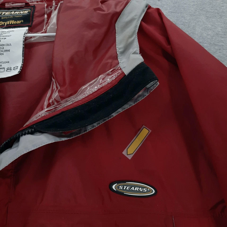 Chaqueta cortavientos Stearns para hombre 2XL roja DryWear con capucha impermeable lluvia 8739 Foto 4 de 4