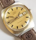 TIMEX ELECTRIC DYNABEAT VINTAGE 37MM CASE TRANSITIONAL MEN DATE/DAY WATCH -AS IS