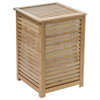 WäSchekorb 65 L Bambus Braun WäSchetruhe WäSchebox WäSchebehäLter Modern Deko
