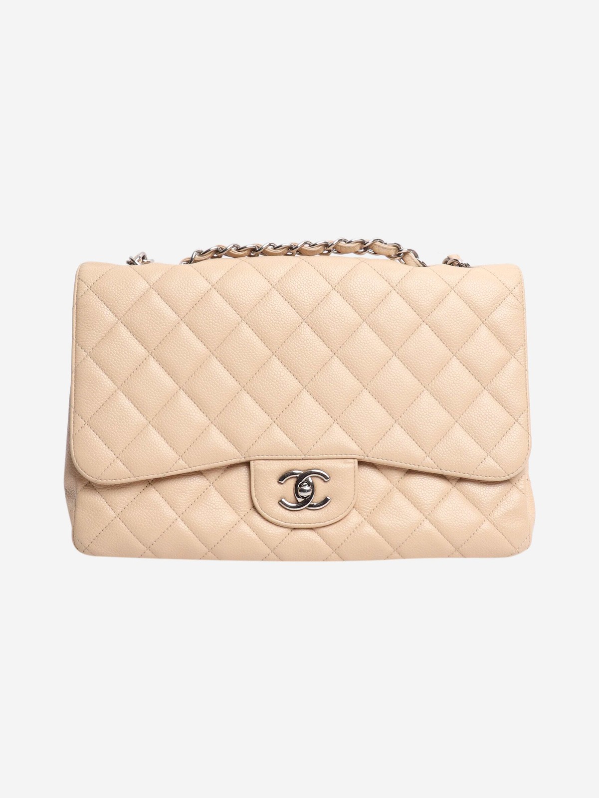 Chanel Blush 2009 caviar jumbo Classic Single Flap bag