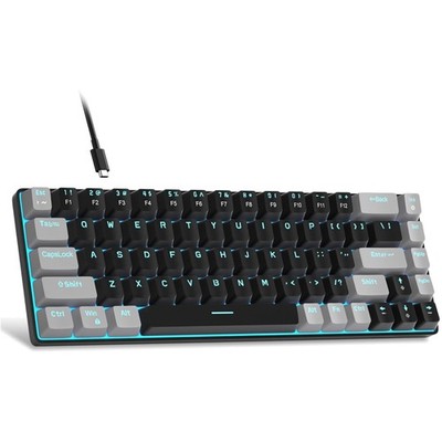 Portable 60% Mechanical Gaming Keyboard with Red Switch - LED Backlit, Ergonomic