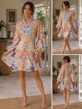 Dalia MacPhee Floral Patchwork Belted Mini Dress | Zimmermann Inspired cottagec