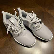 Nike Roshe  Golf Shoes Gray/White Spiked Low Top Lace-Up Sneaker size 7w