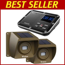 Solar Driveway Alarm, Weatherproof Motion Sensor, 30ft Range