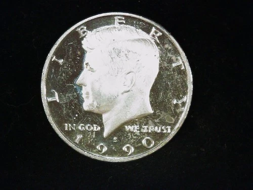 1990-S Proof Kennedy Half Dollar (clad), Circulated (1). Free Shipping!