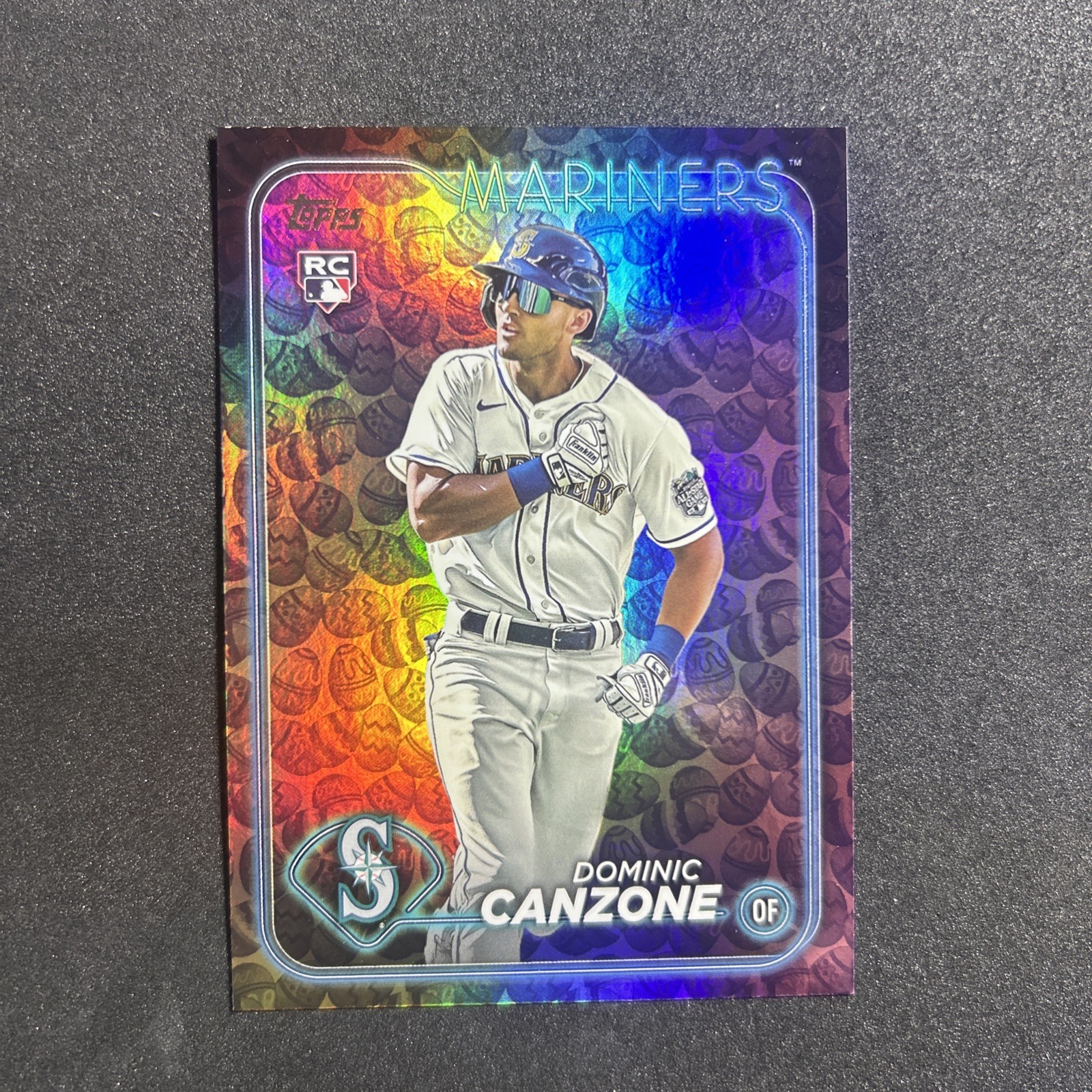 2024 Topps Series 1 Dominic Canzone Easter Holiday Foil Seattle Mariners #195