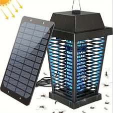 Rechargeable Solar Bug Zapper 4500V-Type-C, UV Light Fly Trap for Indoor/Outdoor