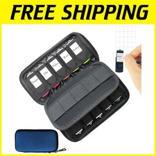 USB Flash Drive Case with 10 USB 10 Memory Card Slots Blue