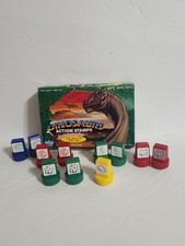 Vintage Stampking Dinosaurs Action Stamps Ink Stamper In Display Box Lot 11 