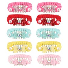 10 Pcs Dog Hair Accessories Clip Colorful Floral Design Clips Cute Claw