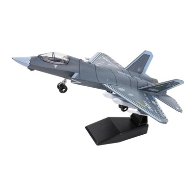 Zum Selbermachen J35 Kampfjet Flugzeug Montage Blöcke Kinder Spielzeug mit Display Basis leicht