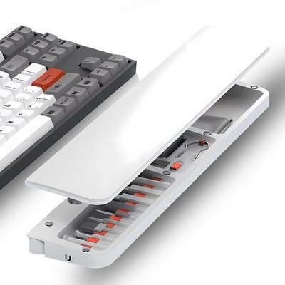 Keyboard Wrist Rest with Cleaning Kit has Magnetic and Large, White