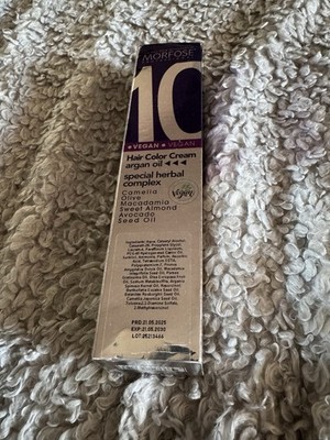 MORFOSE 10 HAIR COLOR CREAM 8.77 Argan Oil Sealed   3.38oz New Box Honey Bubble