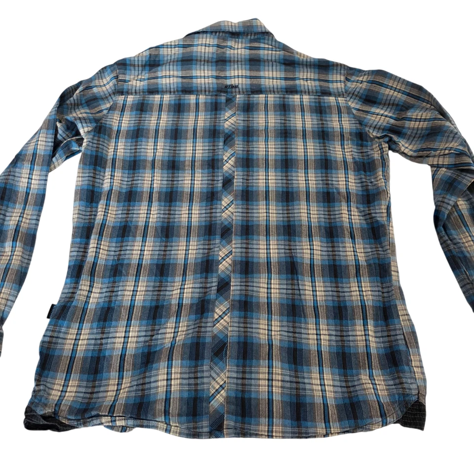 Camisa con botones Kuhl Born In The Mountains para hombre azul S franela a cuadros occidental Foto 2 de 4