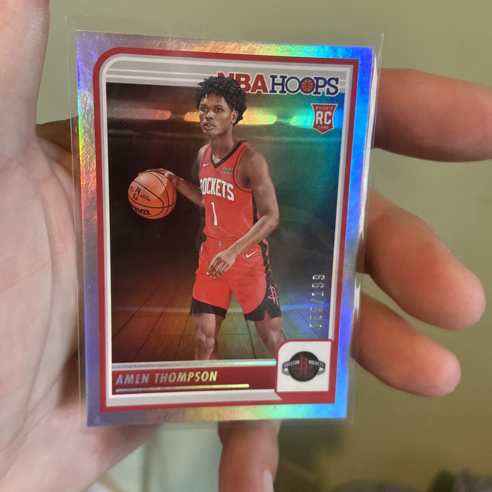 2023-24 Hoops - Amen Thompson #242 Silver 155/199 (RC)