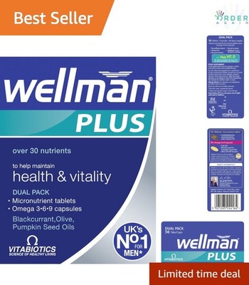 Multivitamin Capsules with Omega 3 6 9 Gluten Free Energy Immune Support