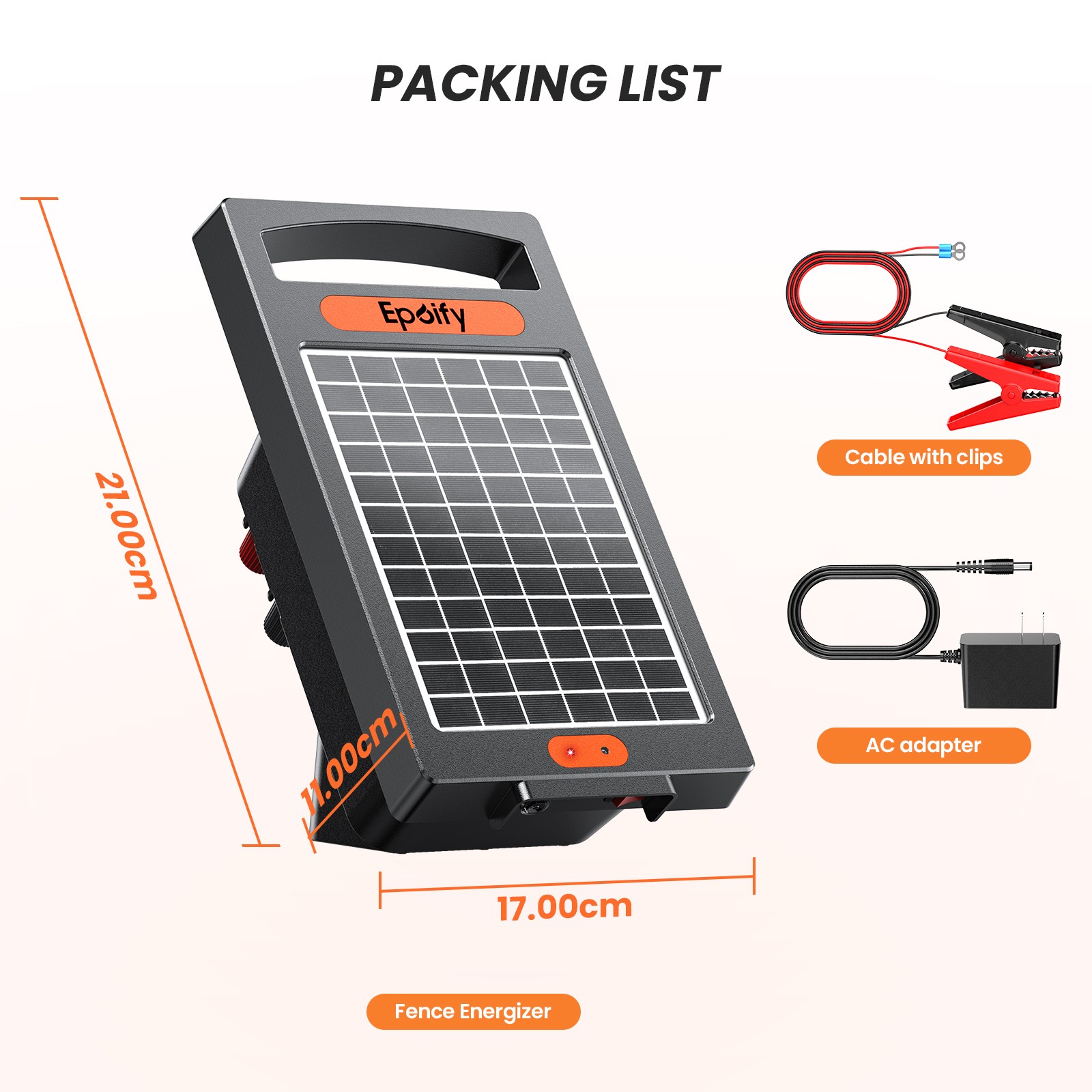 10-Mile Solar Electric Fence Charger 0.18 Joule Day/Night Mode for Livestock