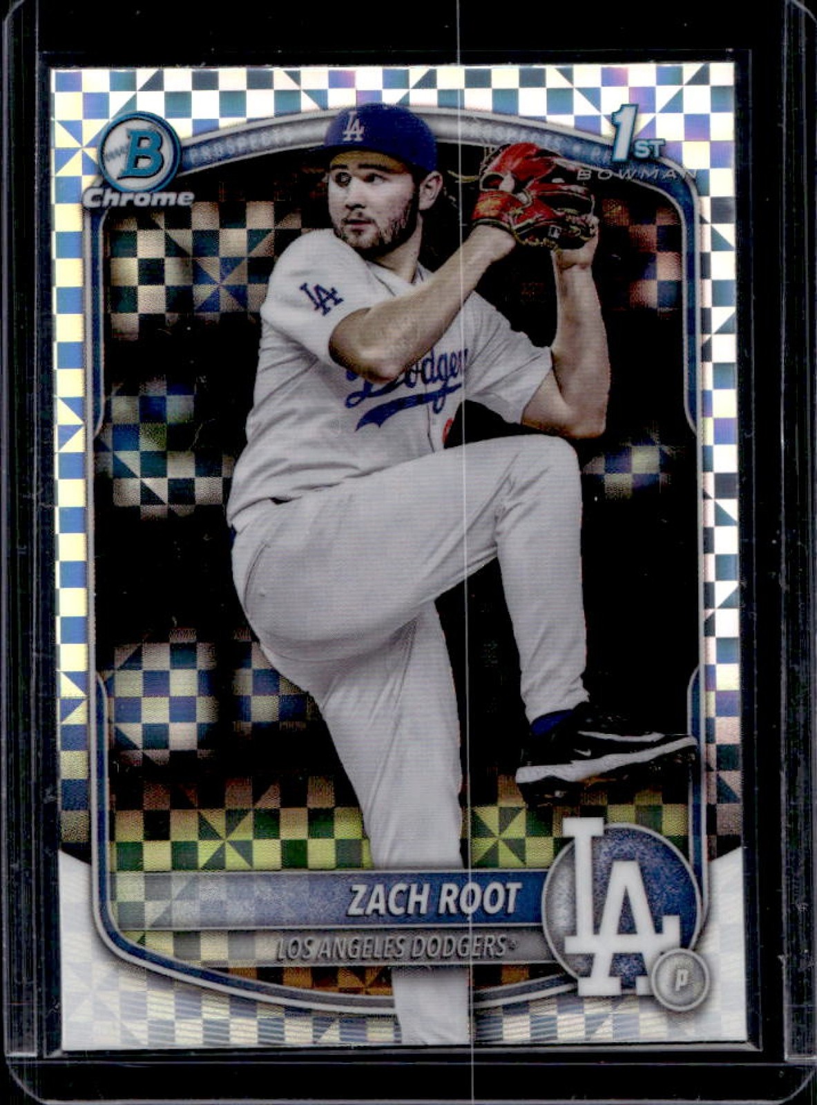 2025 Bowman Draft Zach Root Chrome X-Fractor 1st Prospect #BDC-22 Dodgers