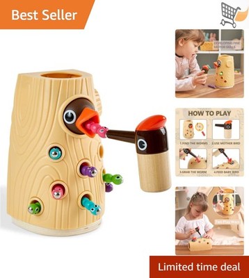Montessori Wooden Toy for Kids 2-4 Fine Motor Skills Sensory Magnetic Game