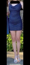 Blue homecoming dress, worn once. Size Small 