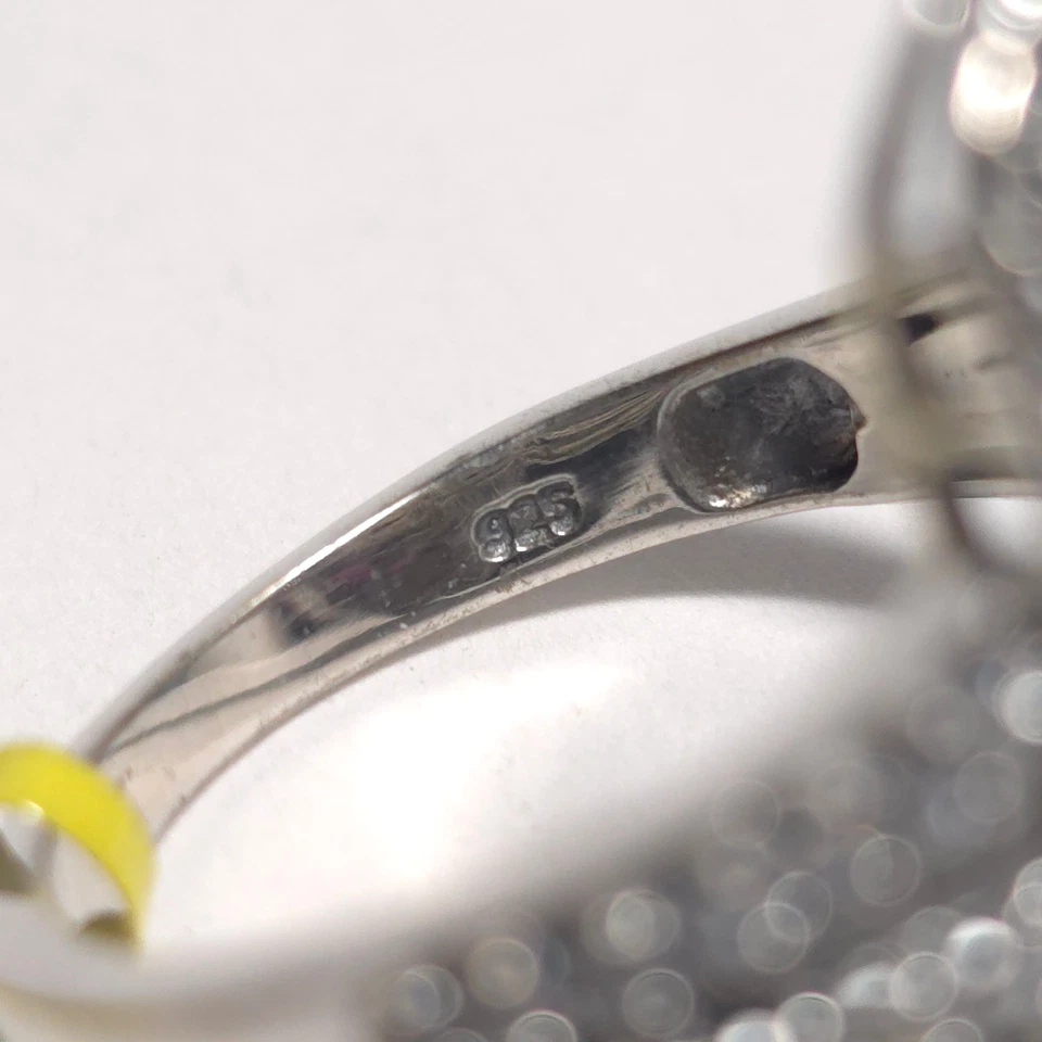 Anillo de plata 925 enchapado en platino y circón granate hormiguero STS talla 10 Foto 4 de 4