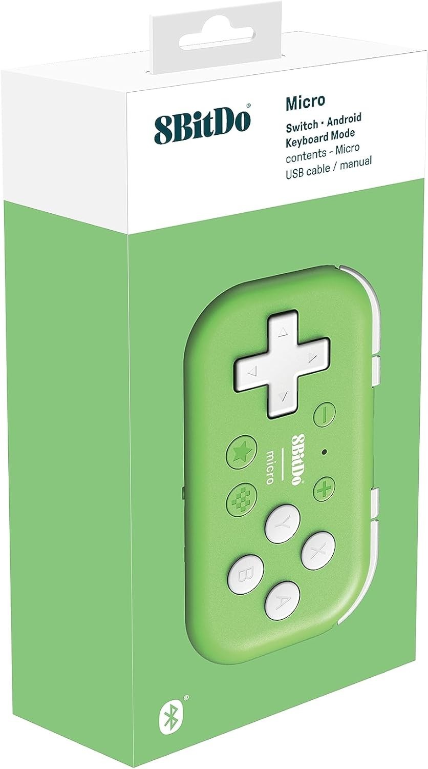 8Bitdoamicroabluetooth Gamepad Pocket-Sized Mini Controller For Switch Green - Image 3