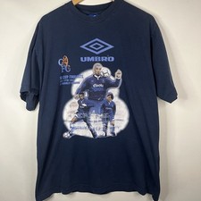 RARE 1990s Vintage Chelsea Shirt Umbro Chelsea FC Soccer Zola 1997 FA Cup Sz L