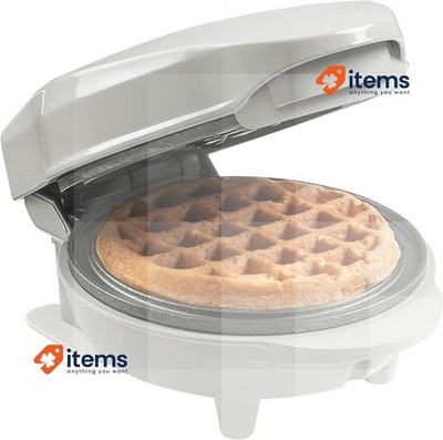 Bestron Mini Waffle Iron For Classic Waffles, Small Maker Grey Makers