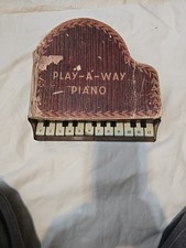 VINTAGE TIN PLAY-A-WAY PIANO