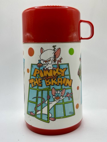 1996 PINKY AND THE BRAIN THERMOS - BRAND NEW! - RETRO - Bild 3 von 10