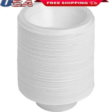 Reusable Plastic Bowls 12oz White Party Pack 125 Pieces Tableware Events New