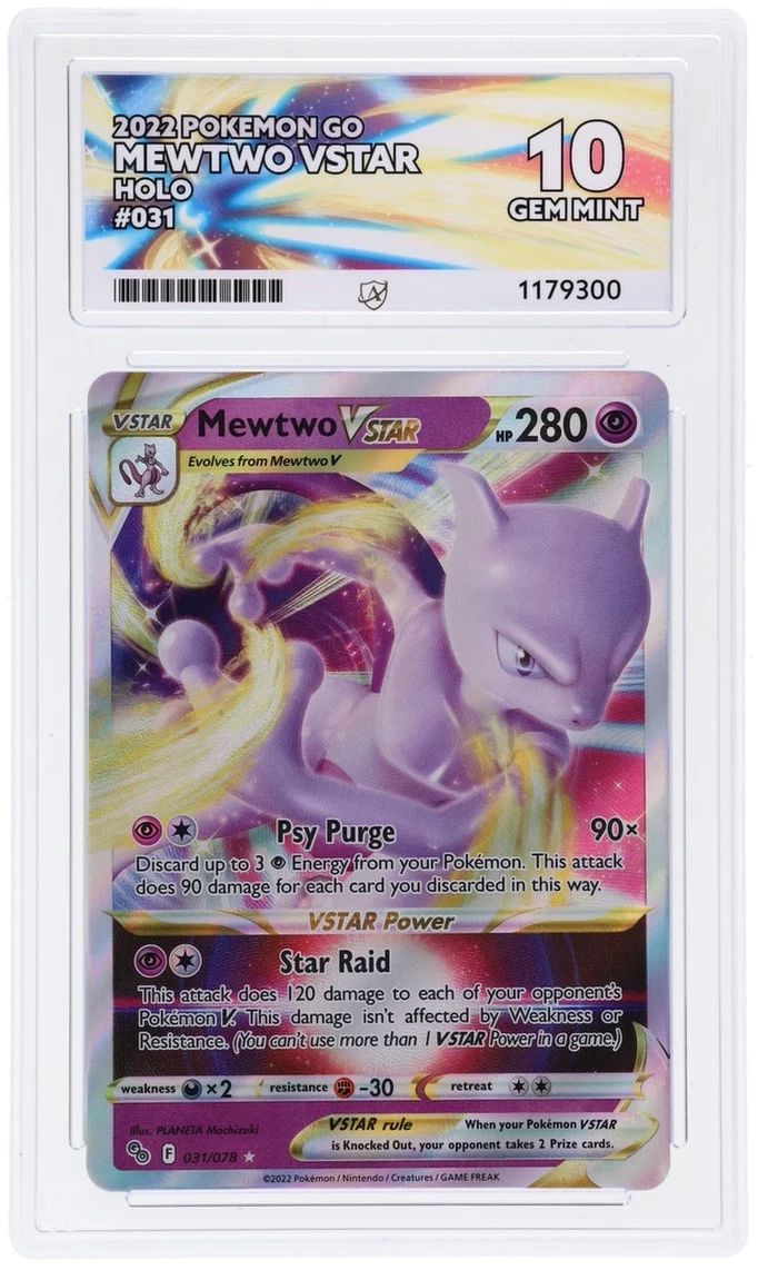 Pokémon Cards Mewtwo VSTAR 031/078 ACE 10 Pokemon go Holo GEM MINT