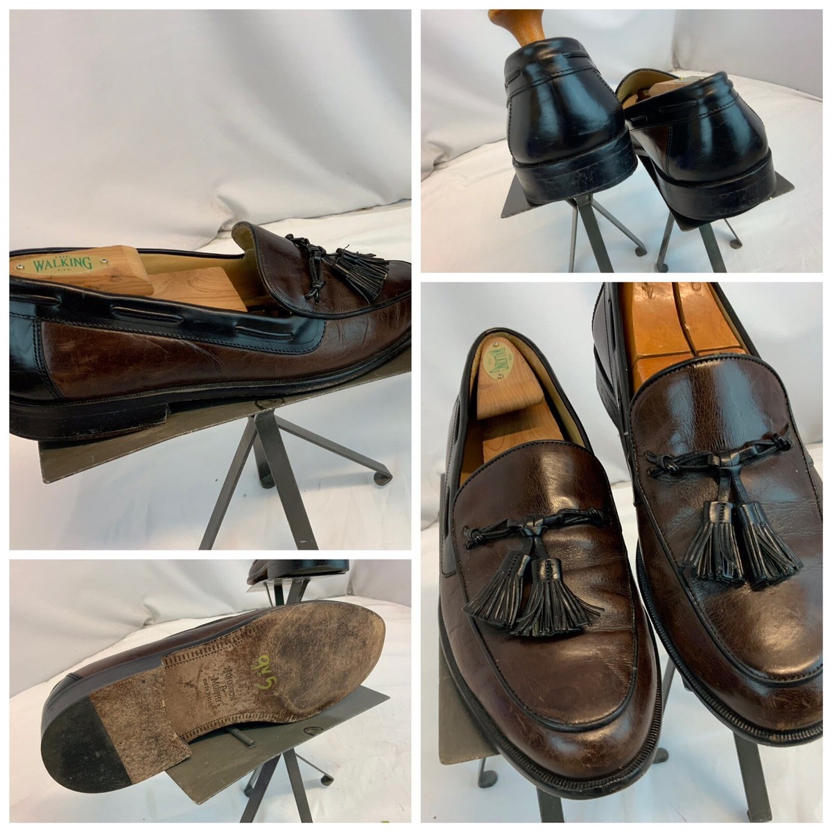 Johnston Murphy Cellini Tassel Loafers Shoes 8.5 Brown 2  display picture 1