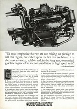 1963 ROLLS ROYCE Marine Nautical Engines sold by Gray Marine Vintage Print Ad