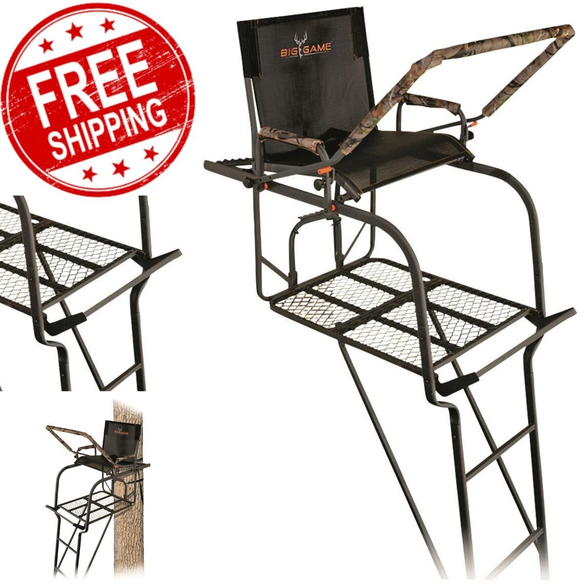 Hunting Climbing Portable Ladder Tree Stand Deer Outdoor Hunting Shooting  Sport, image size:1200x1200