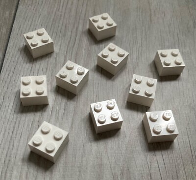 LEGO Stein 2x2 Basic 3003 Baustein Grundbaustein Standard weiß white 10x