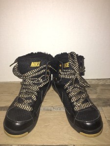 gold and black high tops