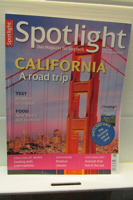 Spotlight English Magazin Englisch Lernen reading Food in NY California road tri