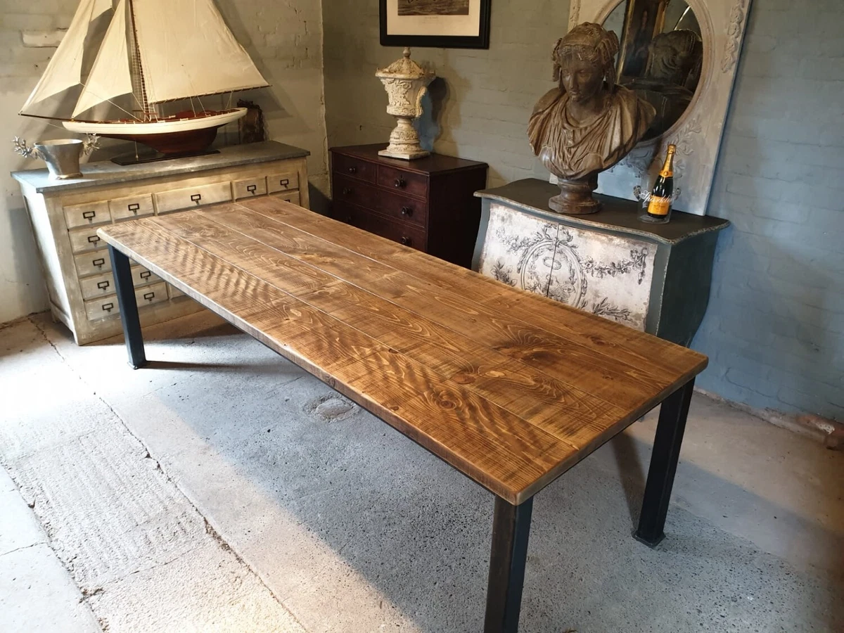 Industrial Style Rustic Vintage Dining Table eBay