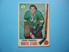 1969/70 O-PEE-CHEE NHL HOCKEY CARD 121 CESARE MANIAGO GDVG ST AUTO AUTOGRAPH OPC