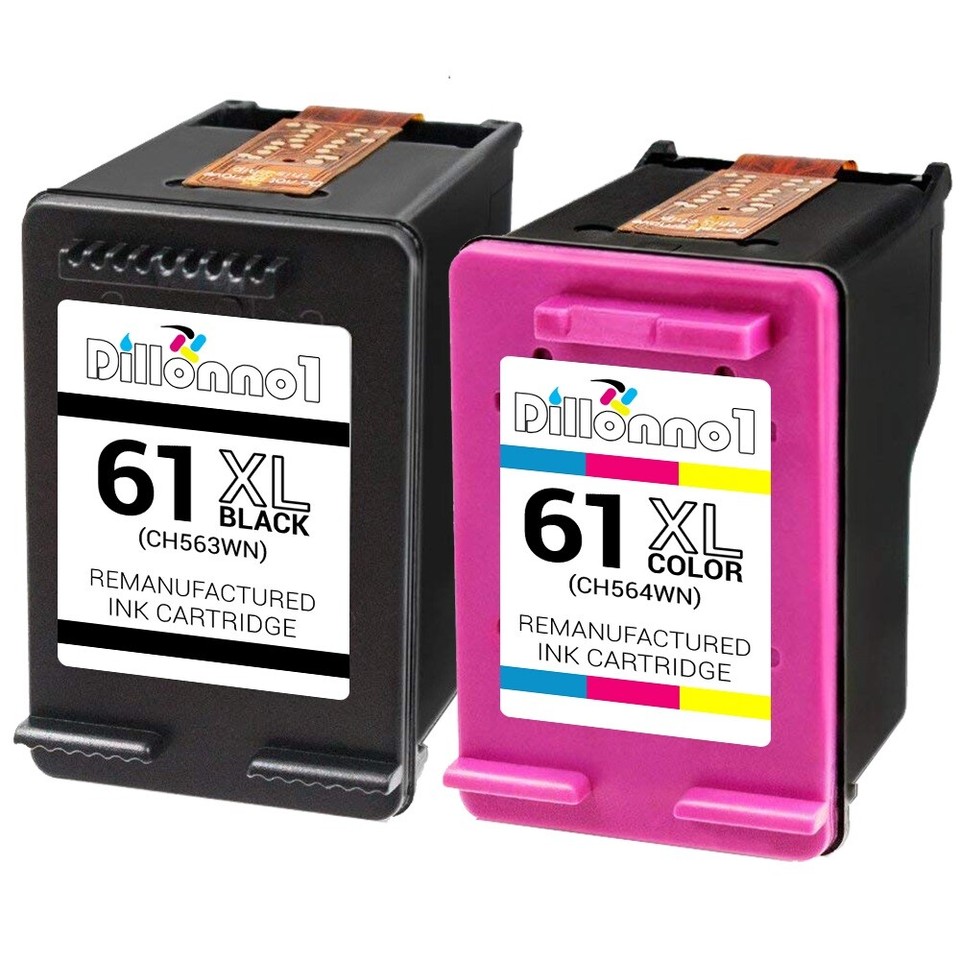 Epson 664 Cartucce D'inchiostro Nere Compatibili HP 61XL - 2 Pezzi - Per Stampanti Deskjet 1000, 1050, 1510, 2540... Cartucce Canon 575 576 XL
