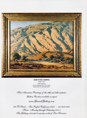 SAM HYDE HARRIS Art Gallery Exhibit ~ Desert Sculpture ~ VINTAGE PRINT AD ~ 2007